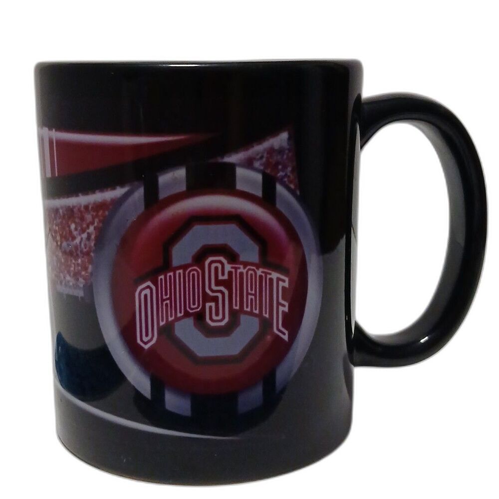 The OSU- The Ohio State University Ceramic Mug Black 16 Oz. New Buckeyes